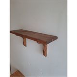 Empressco Şık Ahşap Duvar Rafı, Ceviz Renkli, 70X20 Cm, Modern Dekorasyon Ürünü - Seçenek 1 - Pembe