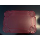Empressco Şık Amerikan Servis Supla, Şık ve Dayanıklı Deri Tasarım - 10 x 10 cm