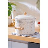 Empressco Şık Emaye Bakraç 20 Cm, Dayanıklı ve Kullanışlı Ev Gereçleri - 079 Buz Beyazı - Seçenek 1