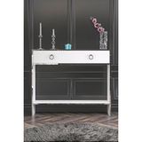 Empressco Şık Esmeralda Dresuar, Beyaz ve Gümüş Tonları, Modern ve Elegant Tasarım - 1/100 Toz Ceviz