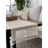 Empressco Şık Tül Dantel Örgü Pamuklu Runner ile Evinize Zarafet Katın - 10 x 10 cm