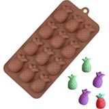 Empressco Silikon Kek Kalıp Ananas Kalıbı Şeker Hamuru Jelibon Silikon Kalıbı - Seçenek 1 - Altın - Yeşil - Renkli