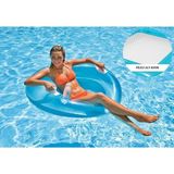 Empressco Şişme Lounge Simit 119 Cm, Fileli Koltuk, Bardaklı Deniz Simidi - Azur Mavi - 0 - 12 Ay