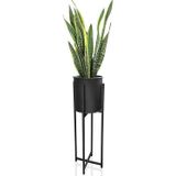 Empressco Siyah Dekoratif Ayaklı Metal Çiçeklik | 83 Cm Saksılık