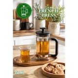 Empressco Smartpan BV008 French Press Paslanmaz Çelik Süzgeçli Cam Bitki Çayı Demliği Kahve Presi - 350 ml - Seçenek 1 - Ahşap