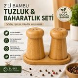 Empressco Store 2’li Bambu Mantar Tuzluk & Baharatlık Seti – Doğal Ahşap Şık ve Modern Mutfak Aksesuarı - Fiyatı, Yorumları - Kestane Akaju - Seçenek 1