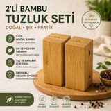 Empressco Store Bambu 2’li Bambu Kare Tuzluk Baharatlık Seti – Doğal Ahşap Tuz ve Karabiberlik Şık Mutfak Ürünü - Fiyatı, Yorumları - Kestane Akaju - Seçenek 1