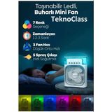 Empressco Taşınabilir Ofis Hava Vantilatörü ve Nemlendirici, Rgb Işıklı, Buhar Makinesi - Altın