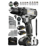 Empressco Teknoloji Darbeli LX-999 Titan Şanjuman 2x Akülü Şarjlı Akülü Vidalama Matkap 27 Parça Set Hediye