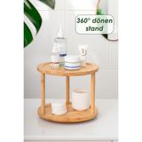 Empressco Teknotrust M9263-35 360° Döner Standlı Bambu Sunumluk Organizer-2 Katlı Baharatlık Düzenleyici Stand - Fiyatı, Yorumları - Ahşap Rengi - Seçenek 1