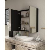 Empressco Tetto Elagante 2 Kapaklı (Siyah) 60X60 Aynalı Banyo Dolabı Çok Amaçlı Banyo Dolabı - Fiyatı, Yorumları - Ahşap - Seçenek 1