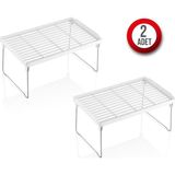 Empressco Tidy Home 2 Adet Dolap Içi Raf Düzenleyici Organizer Çay Bardak Fincan Banyo Metal Ayaklı Raf - Fiyatı, Yorumları - Ahşap Rengi - Seçenek 1