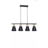 Empressco Trend Modern Tasarım Siyah Renk Eskitme Duylu Cafe -yemek Masası Üstü - Salon - Mutfak 4 Lü Avize