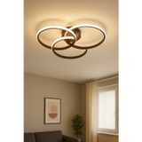 Empressco Troy Modern Tasarım Yatak Odası - Salon - Mutfak Kahverengi Renk Beyaz Ledli 3 Lü Led Avize