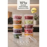 Empressco Ucco 500 ml Mikrodalga Buzluk Saklama Kabı - 10 Adet- Et Suyu, Kemik Suyu Mutfak Organizeri - Fiyatı, Yorumları - 079 Buz Beyazı - Seçenek 1