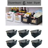 Empressco Ufix 6 Adet Çok Amaçlı Tutacaklı Organizer Sepet - Dolap Içi ve Buzdolabı Düzenleyici Sepet-Siyah - Fiyatı, Yorumları - Ahşap Rengi - Seçenek 1