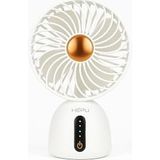 Empressco USB Şarjlı Sessiz Mini Masaüstü Fan 360° Ayarlanabilir Vantilatör - Bej