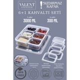 Empressco Valent 7 Parça Kahvaltılık 6ARTI1 Sızdırmaz Saklama Kabı 3000ML X1 300ML X6 - Şeffaf Buzdolabı Düzenleyici - Fiyatı, Yorumları - Ahşap