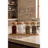 Empressco Vesta Concept Bambu Standlı 120 ml Cam Baharatlık Seti - 4’lü Şık Tuzluk Baharatlık Seti - Kare - Fiyatı, Yorumları - Ahşap - 1 lt