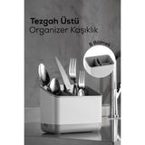 Empressco Vienev 5 Bölmeli Organizer Kaşıklık Tezgah Üstü Kaşık Düzenleyici Gri - Fiyatı, Yorumları