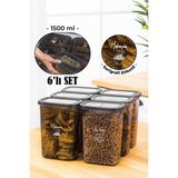 Empressco Vienev Beyaz Serigrafi Etiketli 6lı Peggy Dikdörtgen Saklama Kabı Seti 1500 ml Antrasit - Fiyatı, Yorumları - 079 Buz Beyazı - Seçenek 1