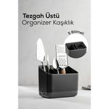 Empressco Vienev Tezgah Üstü Kaşık Düzenleyici 5 Bölmeli Organizer Kaşıklık Antrasit - Fiyatı, Yorumları