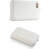 Empressco Visco Ortopedik Boyun Destekli Duyarlı Yastık 70X40X12 Cm, Beyaz - 10 cm - 00-Siyah - Beyaz
