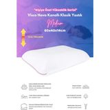 Empressco Visco Ortopedik Boyun Destekli Yastık, 60X40X14CM, Beyaz-Pembe - 10 cm - 00-Siyah - Beyaz