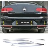 Empressco Vw Passat B8 2015-2019 Arası Krom Arka Tampon Alt Çıta 3 Prç P.çelik Uyumlu