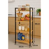 Empressco Wandoo 4 Katlı Metal Çerçeveli Ahşap Raf – Mutfak & Banyo Düzenleyici Çok Amaçlı Organizer (98X39X22 Cm) - Fiyatı, Yorumları - Almond Cream