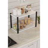 Empressco Woodensa 2 Raflı Banyo Rafı Mutfak Düzenleyici Mutfak Tezgah Üstü Baharatlık Kavanozluk - Fiyatı, Yorumları - Almond Cream
