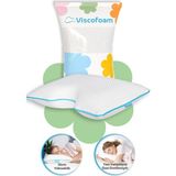 Empressco Yan Yatanlar Için Boyun Destekli Ortopedik Visco Yastık 58X40X12CM - 10 cm - 00-Siyah - Beyaz