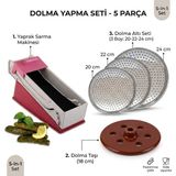 Empressco Yaprak Dolma Sarma Seti, 18 cm Dolma Taşı ve 20/22/24 cm Dolma Altlığı - Seçenek 1
