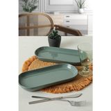 Empressco Yeşil Noyan Kayık Tabak 26 cm 2'li Set, Şık ve Kullanışlı Mutfak Aksesuarı - Seçenek 1 - 51R-Turuncu