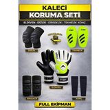 Empressco Yetişkin ve Çocuk Spor Kaleci Eldiveni, Dizlik, Dirseklik, Tekmelik ve Tozluk Seti - Altın - --