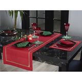 Empressco Yılbaşı Temalı Nakışlı Keten Runner, Şık ve Renkli Dekorasyon Parçası - 10 x 10 cm