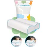 Empressco Yüksek Boyun Destekli Ortopedik Visco Yastık 55X35X12-11CM - 10 cm - 00-Siyah - Beyaz