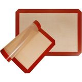 Empressco Yüksek Kaliteli 30X40CM Yanmaz ve Yıkanabilir Silikon Pişirme Matı - Seçenek 1 - (ClearEyelets)Black-RadiantOrchid