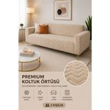 Empressco Yumuşacık Welsoft Lastikli 3 Kişilik Koltuk Örtüsü Kaymaz Esnek ve Yıkanabilir Koltuk Kılıfı 1 Adet - Altın
