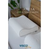 Empressco Yumuşak ve Destekleyici Ortopedik Visco Yastık 60X40X14-12 cm - 10 cm - 00-Siyah - Beyaz