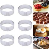 Empressco Yuvarlak Delikli Tart Kalıbı Seti, 6 cm Çap, 6'lı Paket, Pratik ve Şık Tasarım - Seçenek 1 - (ClearEyelets)Black-RadiantOrchid
