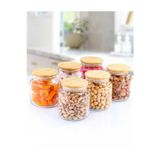 Empressco Zone 6lı Cam Saklama Kabı Vakumlu 800ml. Bambu Kapaklı