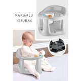 Empressco Zuu Baby Bebek Banyo Oturağı - Vakum Tabanlı Bebek Mama Oturağı - Bel Destekli Vakumlu Mama Gri - Fiyatı, Yorumları - 101-Standart