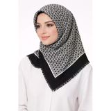 Emprime Koton Eşarp - Siyah / Beyaz-6292