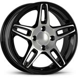 Emr 15 Inç 4X108 Fiesta Courier Uyumlu Siyah Elmas Kesim Jant Modeli (4 Adet)