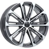 Emr 18 Inç 5X112 Verona Gun Metal Elmas Kesim Jant Modeli (4 Adet) - Matt Grey Polished