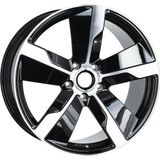Emr 21 Inç 5X130 Porsche Macan Ön 9.5 Arka 11.5 Ofset Siyah Elmas Kesim Jant Modeli Porsche (4 Adet)