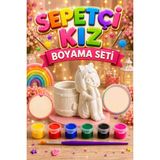 Emr Dizayn Sepetçi Kız Boyama Seti - --