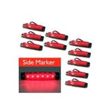 Emr Dorse Parmak Lamba 12 -24 Volt 6 Ledli Kırmızı Renk 10 Adet Parmak Led Dorse Kamyon Led Kırmızı