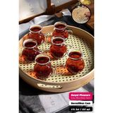 Emr Shop 6'lı Pleasure Borosilikat Cam Bardak Set Isıya Dayanıklı Keyfi Ala Kulplu Çay Fincanı Bardağı